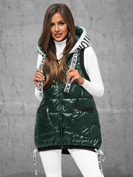 Стьобаний жіночий жилет Зелена OZONEE JS/16M9115/136Z