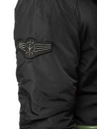 Kurtka zimowa męska parka z futerkiem czarna OZONEE JB/X1045KZ 