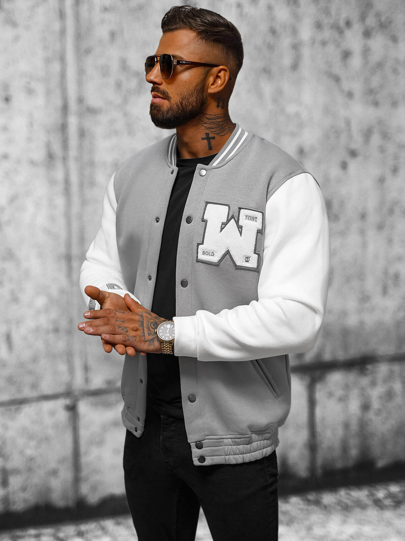 Толстовка чоловіча сірий OZONEE O/TB9127