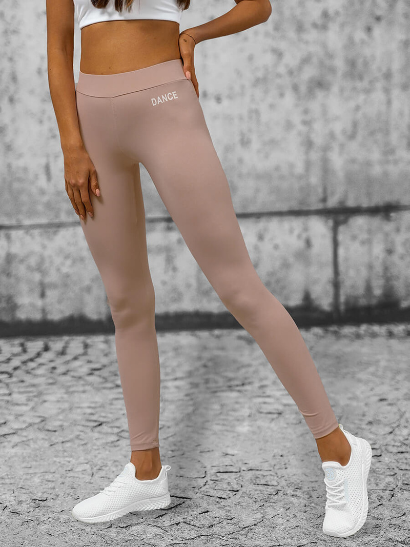 Legginsy damskie beżowe OZONEE O/FJ8066