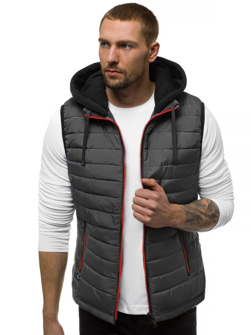 Безрукавка чоловіча Темно-сіра OZONEE N/6102Z