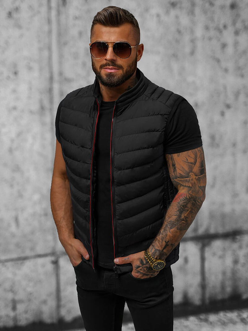 Безрукавка чоловіча Чорна OZONEE N/7133Z