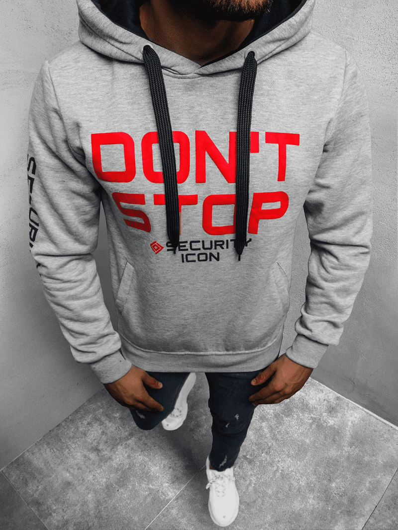 Bluza z kapturem męska szara OZONEE JS/Y10052