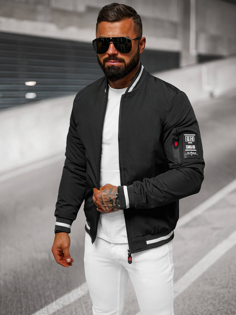 Куртка чоловіча чорна OZONEE JS/84M3034/392