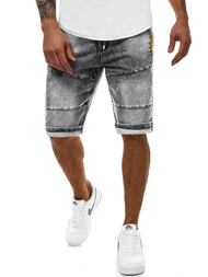 Шорти джинсові чоловічі Темно-сірі OZONEE RF/HY348