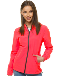 Kurtka przejściowa damska koralowa OZONEE JS/HH036/53