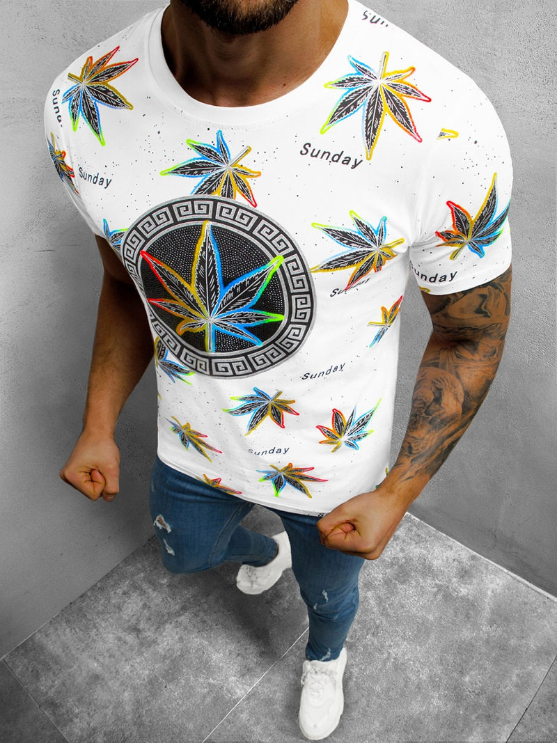 Футболка чоловіча Бiлий OZONEE O/HM602