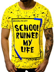 T-Shirt męski żółty OZONEE JS/KS1978