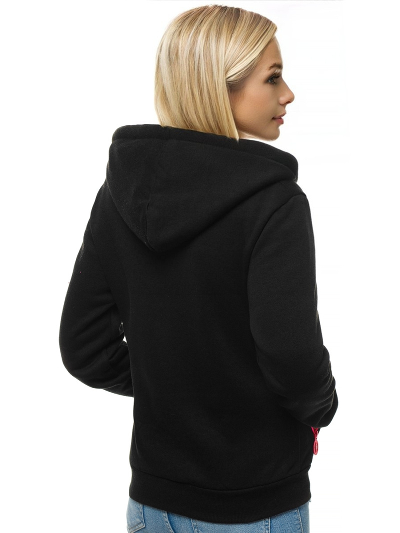 Bluza rozpinana damska czarna OZONEE JS/KSW3010