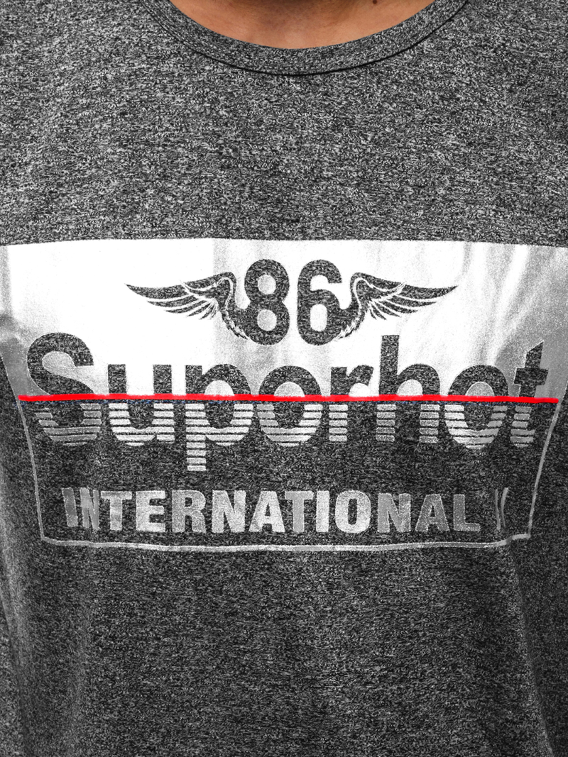 T-Shirt męski czarny OZONEE JS/KS2056Z