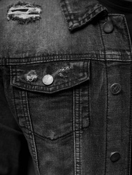 Чоловіча джинсова куртка Чорна OZONEE NB/MJ507NZ