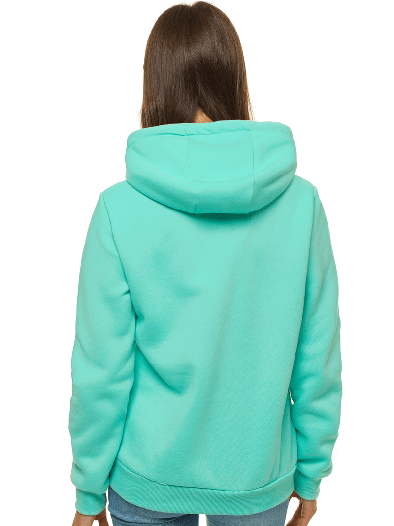 Bluza z kapturem damska miętowa/2 OZONEE JS/W02/61Z