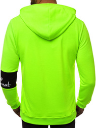 Bluza z kapturem męska zielona-neon OZONEE MACH/3105Z