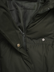 Płaszcz zimowy damski pikowany ciemno-zielony OZONEE JS/5M3227/136