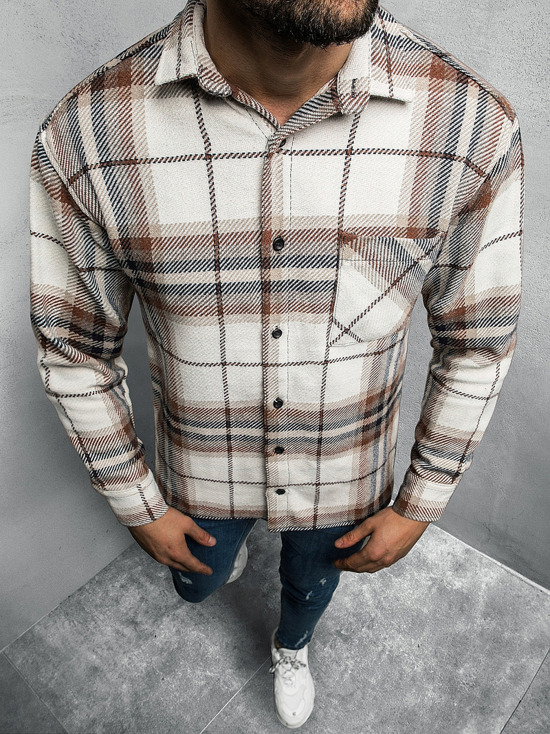 Сорочка чоловіча Бежева OZONEE E/3900/26