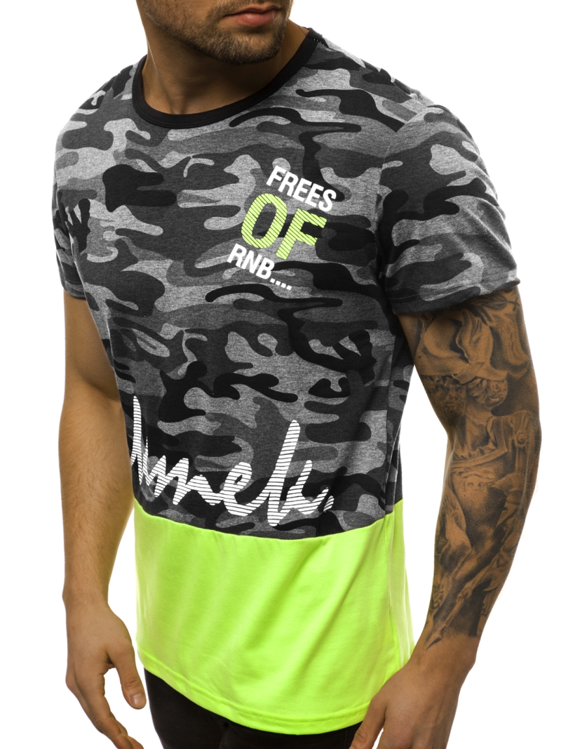 T-Shirt męski grafitowy OZONEE JS/SS10978