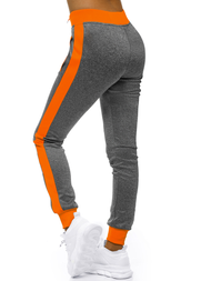 Spodnie dresowe damskie grafitowe OZONEE JS/JK88108