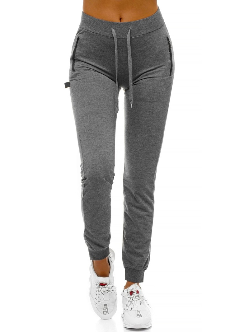 Спортивні штани жіночі графіт OZONEE O/9878