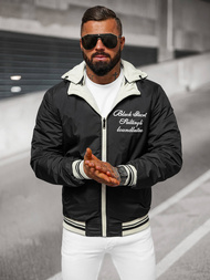 Kurtka męska dwustronna czarna/ecru OZONEE JS/84M3038/280