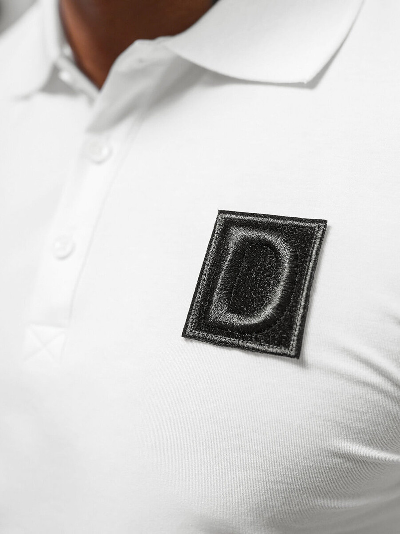 Koszulka męska polo biała OZONEE NB/MT3105Z