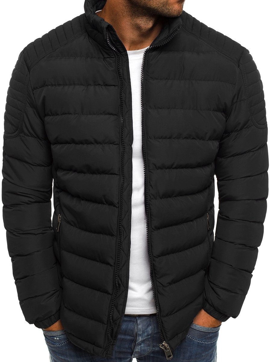 J.STYLE 518 kurtka męska czarna | OZONEE - Odzieżowy sklep internetowy