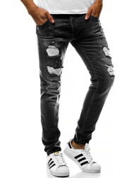 OZONEE b/1729 spodnie męskie czarne
