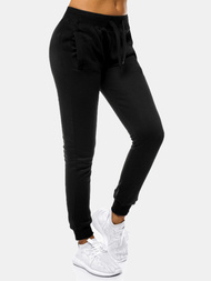 Spodnie dresowe damskie czarne OZONEE JS/CK01