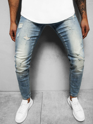 Spodnie jeansowe męskie jasno-niebieskie OZONEE NB/MP0016BC