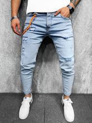 Spodnie jeansowe męskie jasnoniebieskie OZONEE O/B6324/1