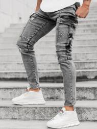Spodnie jeansowe męskie szare OZONEE O/B5721