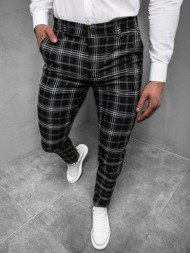Spodnie męskie chino materiałowe czarne OZONEE DJ/5507