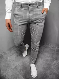 Spodnie męskie chino materiałowe szare OZONEE DJ/5522