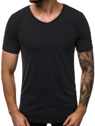 T-Shirt męski czarny OZONEE B/181590 